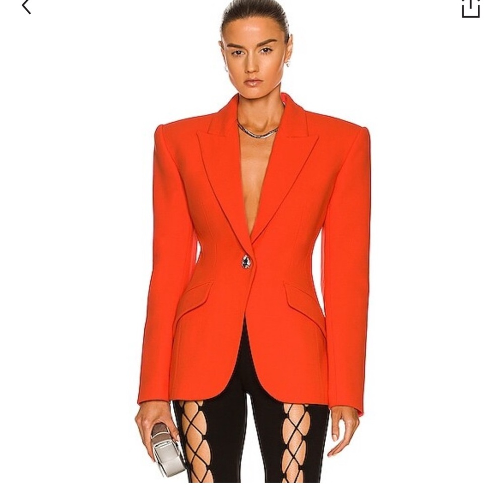 Luxury David Koma orange blazer | Size Small
